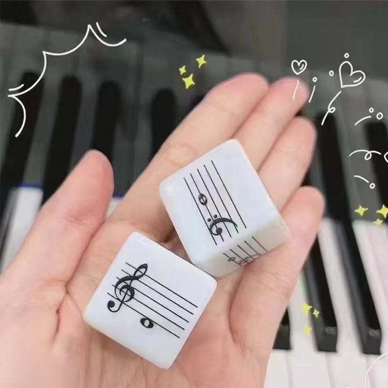 4-teilige Würfel für Musikpersonal, zwölfarbige Skala, Musikintervall, Theorie, Lernen für Zusammensetzung, Improvisation, Musik, Bildung, Unterricht - Bild 2