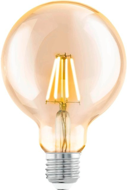 Eglo LED-Leuchtmittel E27 Glühlampenform Vintage in Amber/Gold, Warmweiß, 4 W, H x Ø: 14 x 9,5 cm - Bild 1