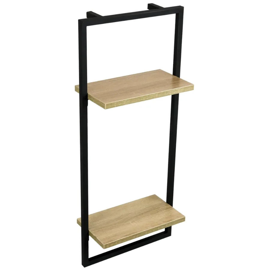 DELUKE Wandregal Schwarz aus MDF und Metall, Schwebendes Bücherregal für Wohnzimmer, Schlafzimmer, Küche oder Büro - Bild 2