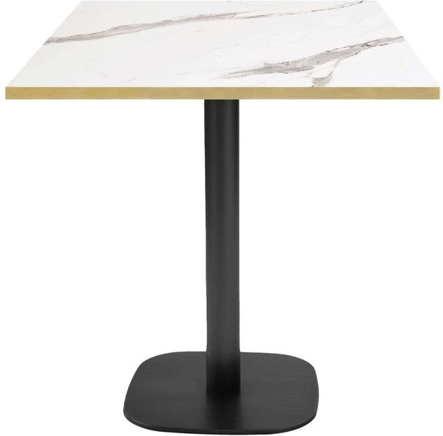 RestooTab Tisch Round quadratisch mit weißer Platte und schwarzem Gestell, B/T/H: 70 x 70 x 75 cm - Bild 1