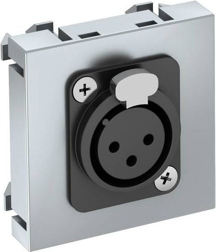 OBO Bettermann Abdeckung Multimediaträger in Silber aus Aluminium B/H/T: 4,5 x 4,5 x 0,9 cm - Bild 1