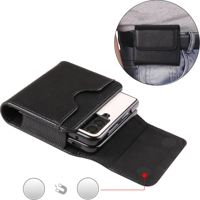 FaLi Qisubao Universelle Hüfttasche in Schwarz für faltbare Smartphones wie Samsung Galaxy Z Flip 7 6 5 4 3 und Motorola Razr 50 50 Ultra 40 40 Ultra - Bild 1