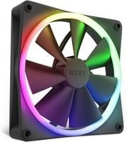 NZXT F140 RGB Single Gehäuselüfter, Schwarz, Multicolour, B/T/H: 14 x 14 x 2,6 cm - Bild 1