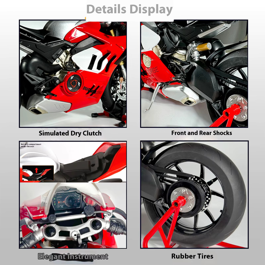 Maisto Motorradmodell, 1:6, Metall, Rot - Bild 5