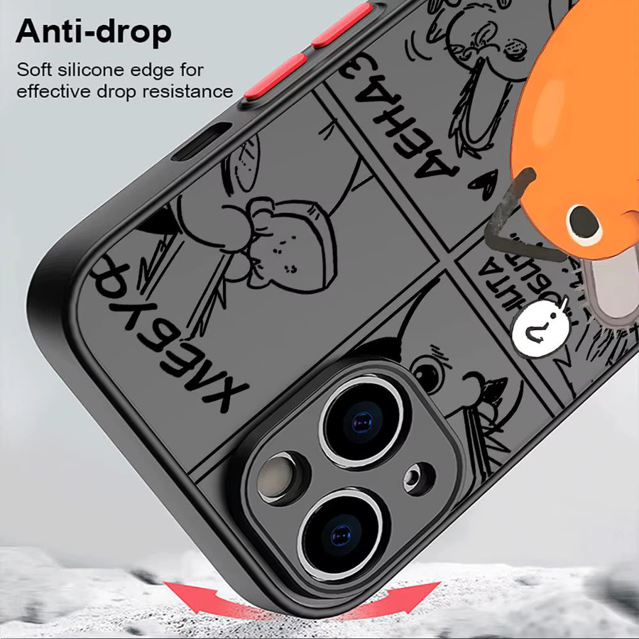 Handyhülle für Apple iPhone 15 Pro Max 14 13 12 11 Pro XR SE 7 8 mit Anime Chainsaw Man Bochita Design in Matt - Bild 5
