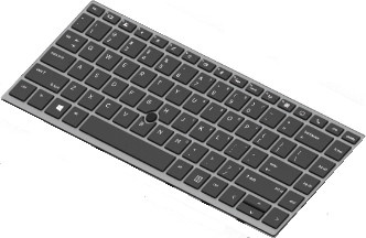 HP Ersatztastatur für Notebooks EliteBook 745 G5, 840 G5 und Mobile Thin Client mt44, mt45, hinterleuchtet, Italienisch, Schwarz - Bild 1