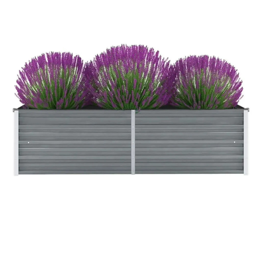 Furnicato Garten-Hochbeet aus verzinktem Stahl in Grau, B/T/H: 160 x 40 x 45 cm - Bild 2
