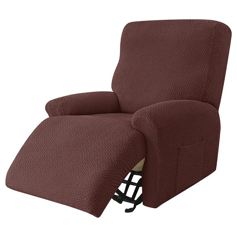 Dehnbarer Liegestuhl-Bezug von Yiran Bag in Jacquard-Optik für 1 Sessel, elastischer Schonbezug aus 100% Polyester mit rutschfestem Design - Bild 2