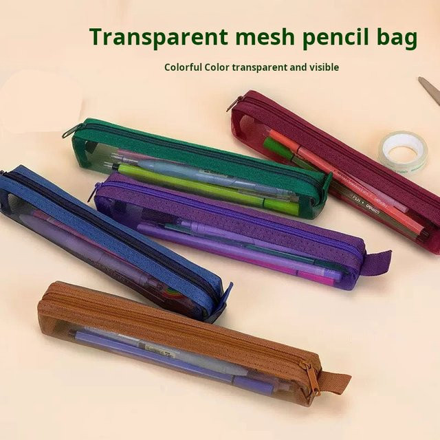 Grid Federmäppchen Organizer Blau mit Reißverschluss als tragbares Multifunktions-Etui für Schulbedarf - Bild 1