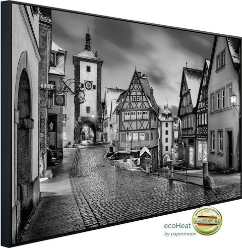 papermoon EcoHeat Infrarotheizung Schwarz Weiss mit Matt-Effekt und App-Steuerung - Bild 1