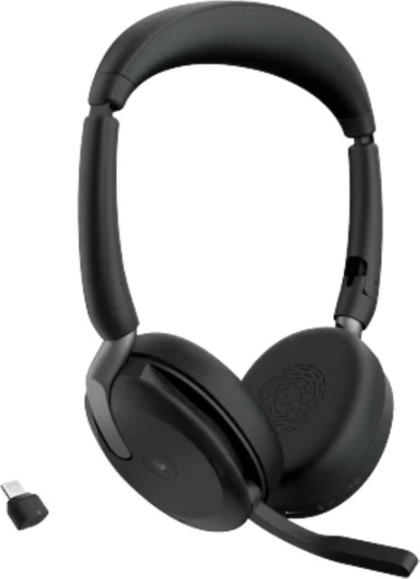 Jabra Evolve2 65 Flex Link380c MS Kabelloses On-Ear Office-Headset mit Bluetooth und USB-C in Schwarz - Bild 1