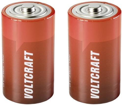 VOLTCRAFT LR20 Mono D Batterie Alkali-Mangan 1.5V 18000 mAh 2er-Pack in Rot - Bild 1