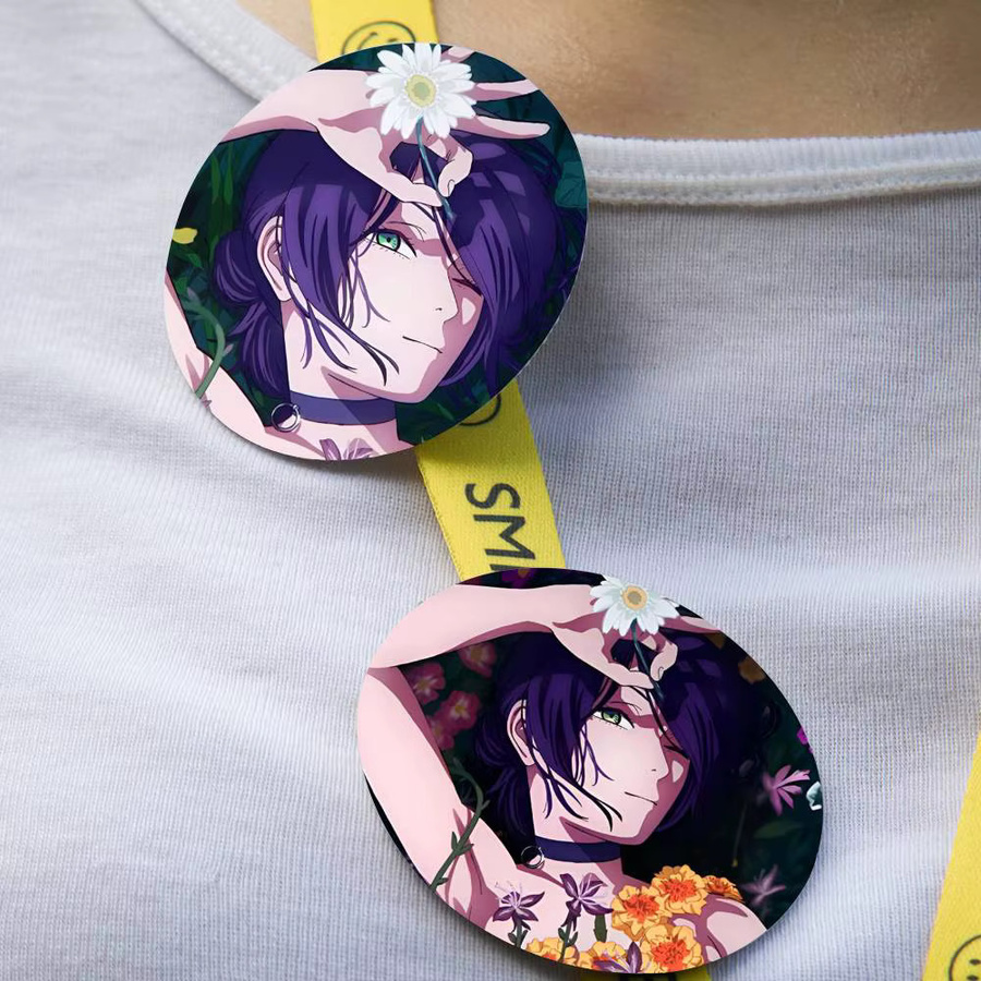 Brosche Anime Chainsaw Man Reze, Rund, Unisex - Bild 3