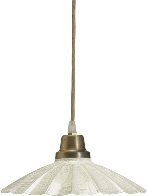 PR Home Emmi Kleine Pendelleuchte Messing in Beige und Cremeweiß mit E27 Fassung im Vintage-Stil - Bild 1