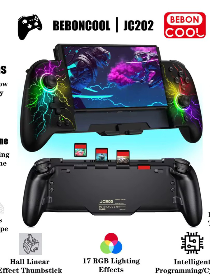 BEBONCOOL JC202 Switch-Controller mit 6-Achsen-Gyroskop und rutschfestem Griff für Nintendo Switch OLED - Bild 4