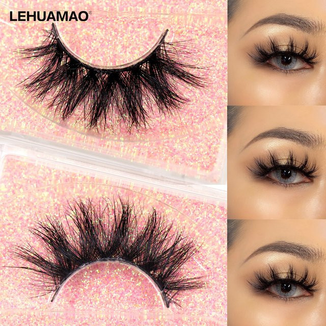 LEHUAMAO Falsche Wimpern, 3D Nerz, Wispy, Natürliche Wimpernverlängerung - Bild 1
