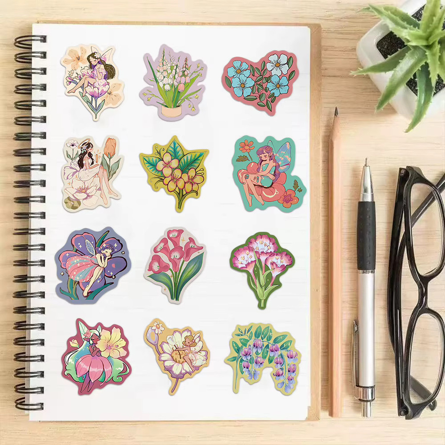 50 Stück Blume Fee Cartoon Aufkleber in Multicolour für DIY Dekoration von Laptop, Tablet und Telefonhüllen - Bild 2