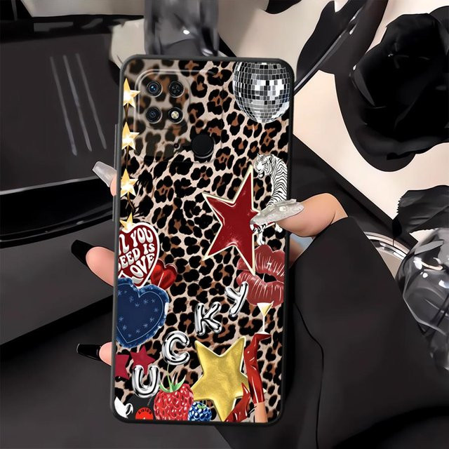 Xiaomi Handyhülle mit Cartoon-Leopardenmuster in Multicolour für verschiedene Modelle wie Redmi 12C, A5, A4, K40, K80 Pro, A3, 10, 13C, 9, 14C, A1, A2 Plus - Bild 1