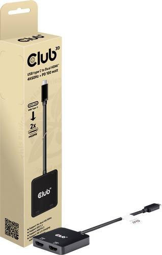 club3D USB-C auf HDMI Adapter Schwarz CSV-1558 Länge: 15 cm - Bild 1