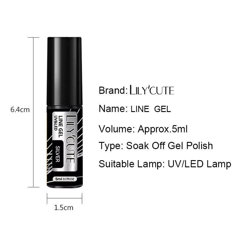 LILYCUTE Nagellack Metallic, Champagne Gold, 5 ml - Bild 5