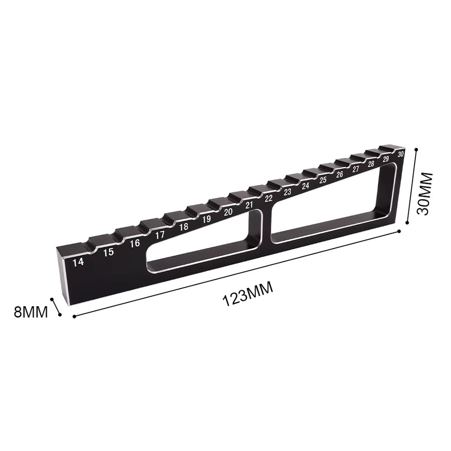9IMOD RC Fahrt Höhe Gauge, Metall, für 1/8 RC Off-road Fahrzeug Upgrade Teile - Bild 1
