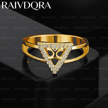Grace Jewelry Ehering, 18 Karat vergoldet, Zirkonia, Damen