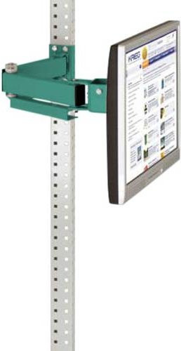 Manuflex Monitorträger ZB3638.0001 für UNIVERSAL und PROFI mit 500 mm Doppelgelenk und VESA-Adapter 75 mm in Graugrün - Bild 1