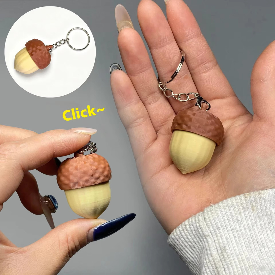 Amagi Acorn Button Clickers Fidget Toy Schlüsselanhänger, Mini 3D-Druck-Spielzeug - Bild 2