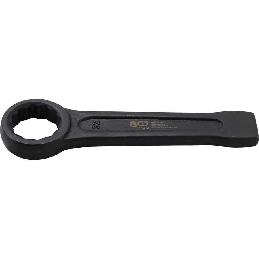 BGS Schlag-Ringschlüssel 35132 aus Chrom-Vanadium in Schwarz, SW 32 mm - Bild 3