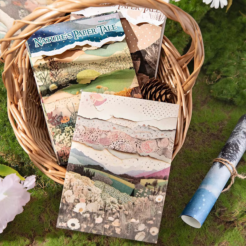 30 Stück Naturlandschaft Scrapbook-Papier in Multicolour für dein DIY-Album und Dekorationsarbeiten - Bild 2
