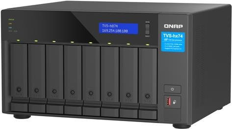 QNAP TVS-h874T NAS-Server in Schwarz mit 64GB RAM, 8 SATA-Schächten und 2,5 Gigabit Ethernet - Bild 1