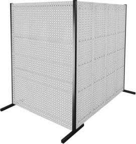 Kappes Trennwand RasterPlan Doppelfeld 90 Grad in RAL 7035 Grau, Höhe: 200 cm - Bild 1