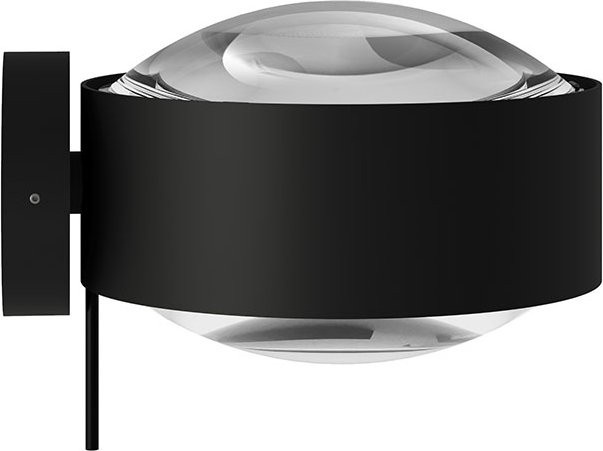 Top Light Puk! 160 Wall Avantgarde LED-Wandleuchte in Schwarz Matt mit klarem Glas und warmweißem Licht (2700K) - Bild 1
