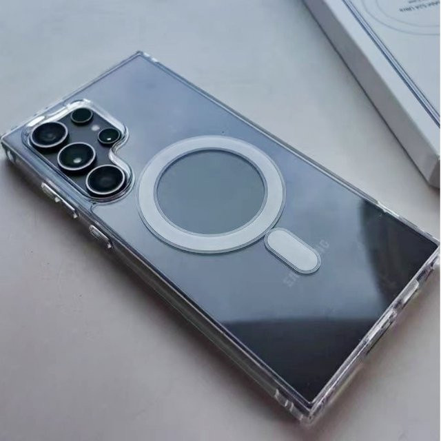 Original Acryl Schutzhülle mit MagSafe für Samsung Galaxy S26 S25 S24 S23 S22 Ultra Plus S21 FE A16 A15 A35 A55 A36 A26 A54 A17 A07 in Transparent - Bild 1