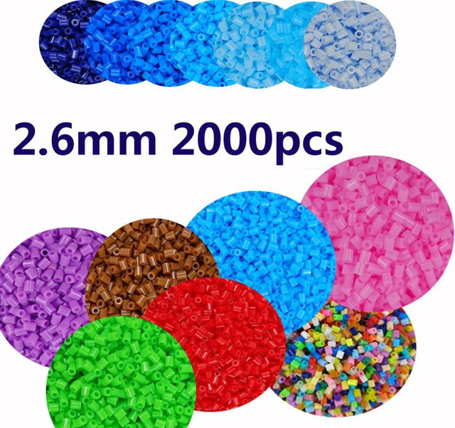 LXSWY Sicherungsperlen, 3D-Pixel-Puzzle, 2000 Stück, Bunt / Mehrfarbig - Bild 1