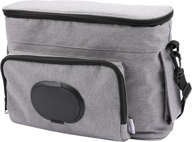 Olympia Kinderwagen Organizer für Buggy in Grau mit 2 Getränkehaltern zur Aufbewahrung von Windeln und Spielzeug - Bild 1