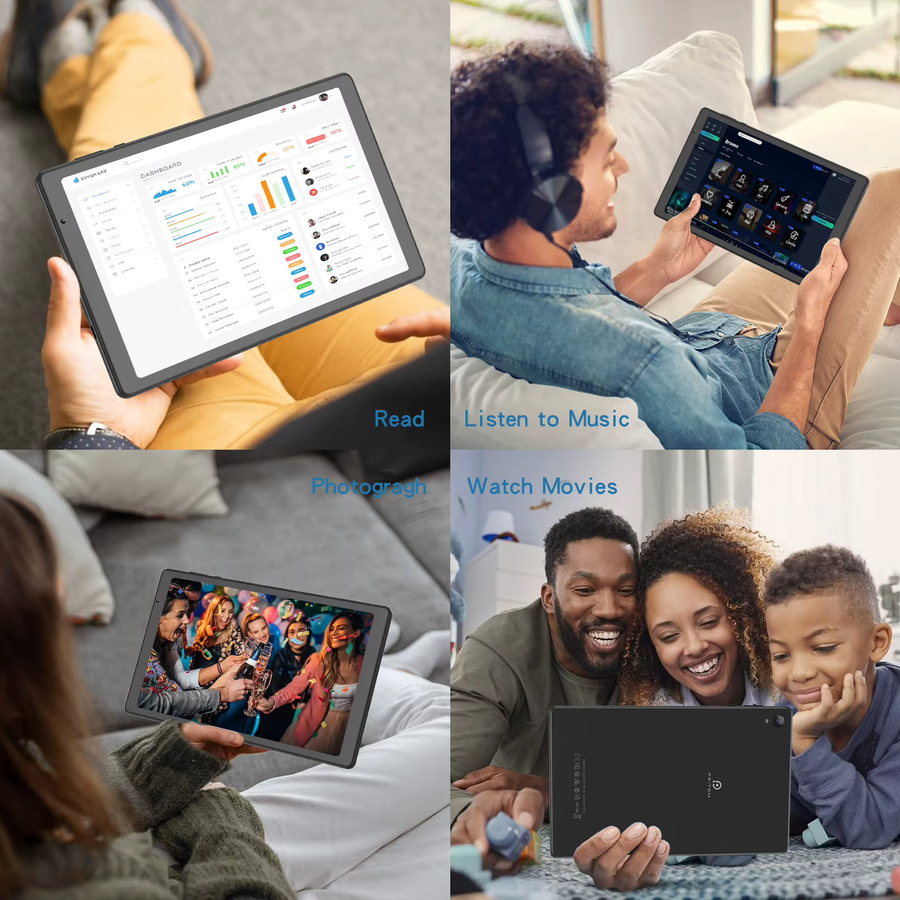 PRITOM Tablet 10,1 Zoll mit Android 14, 2GB RAM, 32GB ROM, Wi-Fi 6, Quad-Core-CPU - Bild 5