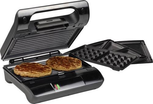 Princess Grill & Sandwich Pong Multi Compact Pro Elektro Kontaktgrill in Schwarz und Silber mit Antihaftbeschichtung und herausnehmbaren Platten - Bild 2