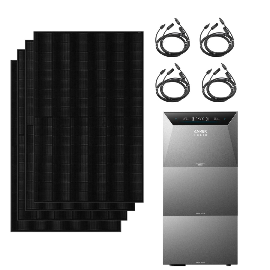 Anker SOLIX Solarbank 4 E5000 Pro in Schwarz mit 2000W bifazialen Solarmodulen und 2 BP5000 Erweiterungsakkus - Bild 2