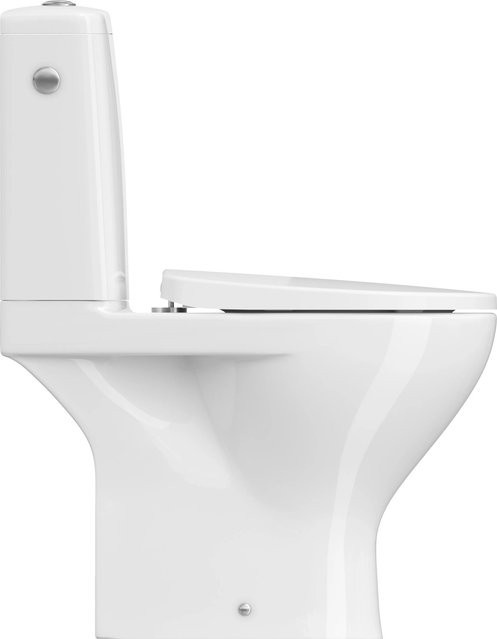 baliv Stand-WC-Set WC-7655 Weiß Spülrandlos aus Keramik inklusive WC-Sitz mit Absenkautomatik B/T/H: 36,0 x 64,5 x 83,0 cm - Bild 1