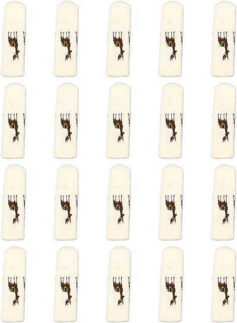 20 Stück TOMTOP Stuhlbein Bodenschutz Socken aus Kunststoff, elastisch und doppelt verdickt, Farbe: Beige - Bild 1