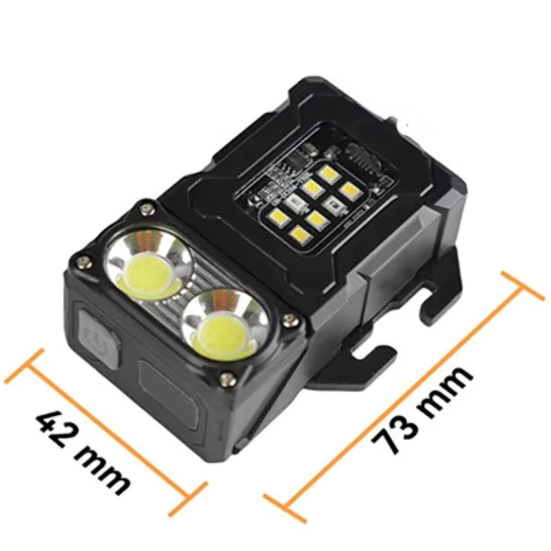 Mini Multifunktionale Taktische LED Arbeitslampe IP45 mit Clip und Molle 25mm Rucksack Strap für Outdoor Camping und Wandern in Schwarz - Bild 4