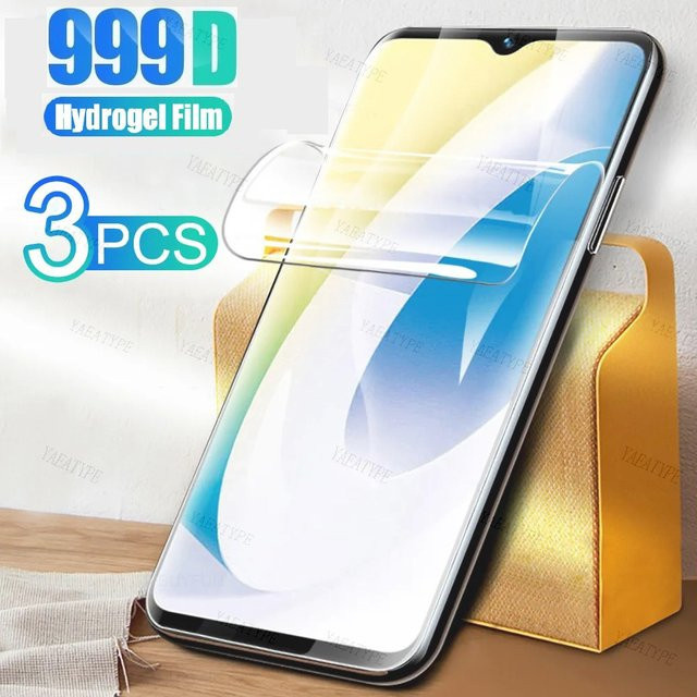 3er Pack Hydrogel Display Schutzfolie für Vivo Y76 5G, Y72 5G, Y75 5G, Y31, Y53S 4G und Y53t 5G, transparent - Bild 1