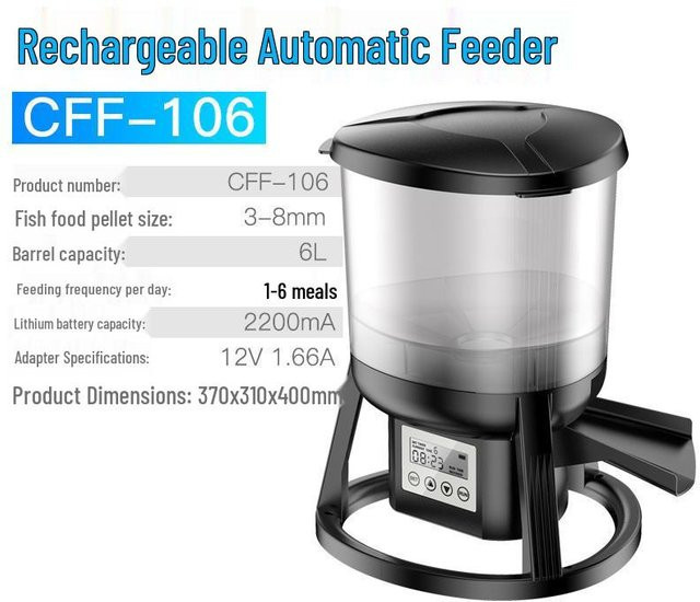 FurryFriends Store Intelligenter Solar-Fischfutterautomat für Koiteiche in Grau - Bild 1