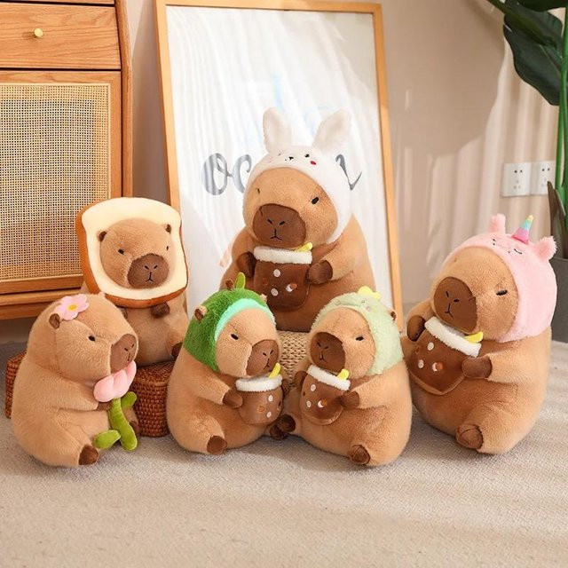 Yiran toy Capybara Plüschtier, Einhorn, Dinosaurier, 30cm - Bild 1