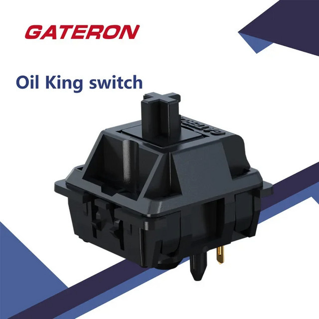 Gateron Oil King Lineare Mechanische Tastaturschalter 5 Pin Schwarz mit Werksschmierung für Hot Swap Gaming Tastaturen - Bild 1