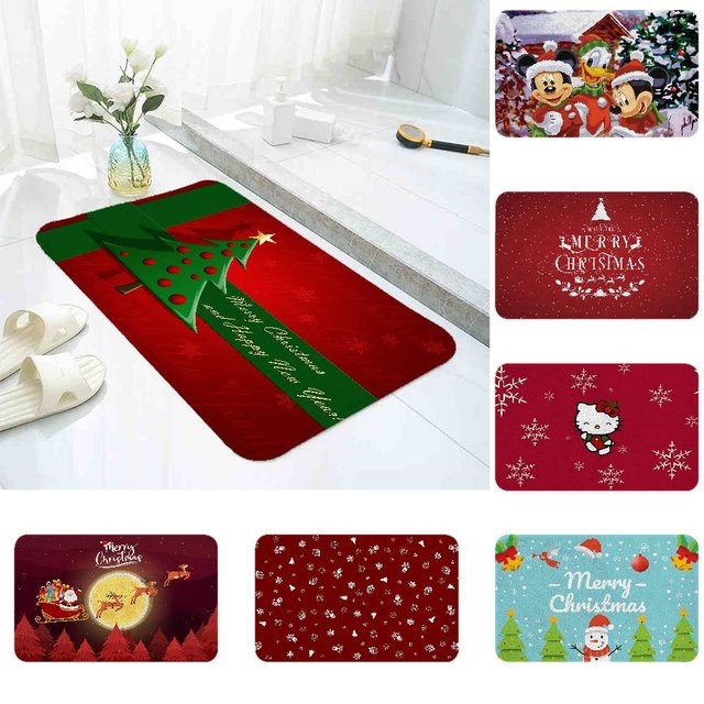 52TOYS Weihnachten Fußmatte, saugfähige und schmutzabweisende Bodenmatte für Badezimmer, Küche oder Eingangsbereich, mehrfarbig, B/T: 60 x 40 cm - Bild 1