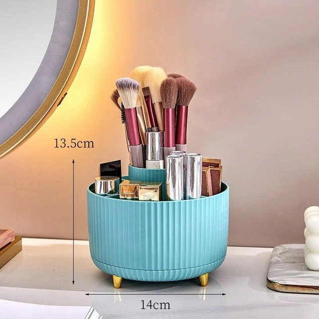 NATAWA Make-up-Pinselhalter, Desktop-Kosmetik-Organizer, Blau - Bild 1
