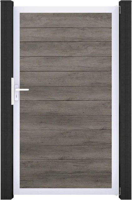 GroJa Tor Basicline Schmal 1-flg. Monument Oak Rahmen EV1, Farbe: Braun, B: 100 cm, H: 180 cm - Bild 1