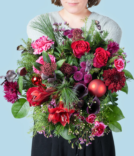 BLUME2000 Mistle Glow Bouquet red purple multicolour Winter - Bild 1